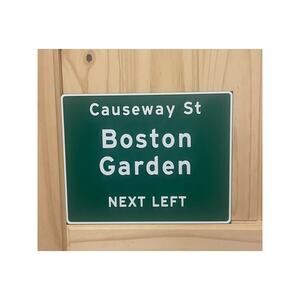 Boston Garden Causeway St Road Sign Massachusetts Highway Celtics Bruins